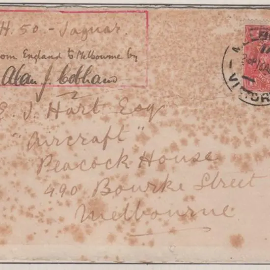 1926 (30th June) England to Australia from London ...