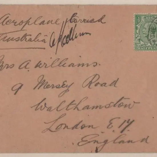 1926 (30th June) Melbourne to London Cobham return ...