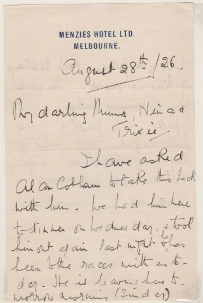 1926 (30th June) Melbourne to London return Cobham ... Image 1++