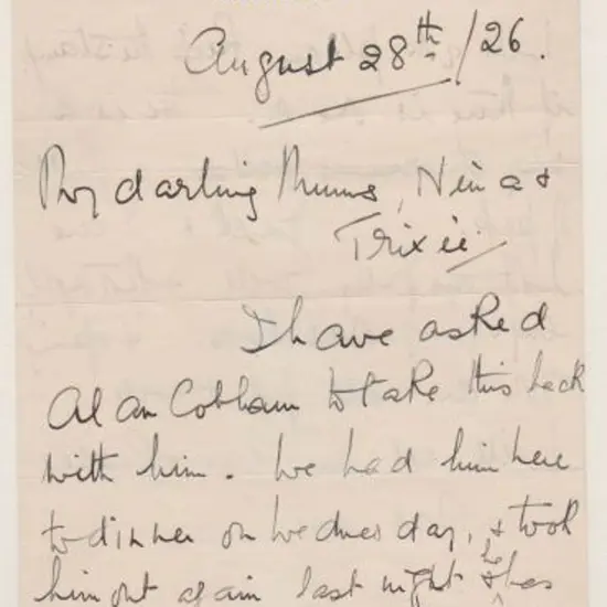1926 (30th June) Melbourne to London return Cobham ...