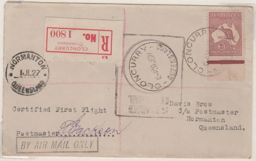 1927 (1st July) ditto but Registered with red R6 ... Image 1++