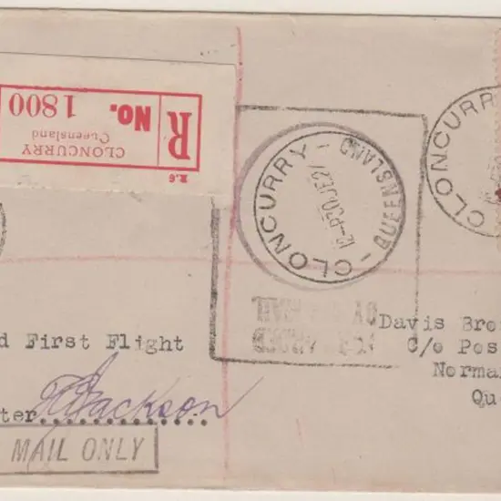 1927 (1st July) ditto but Registered with red R6 ...