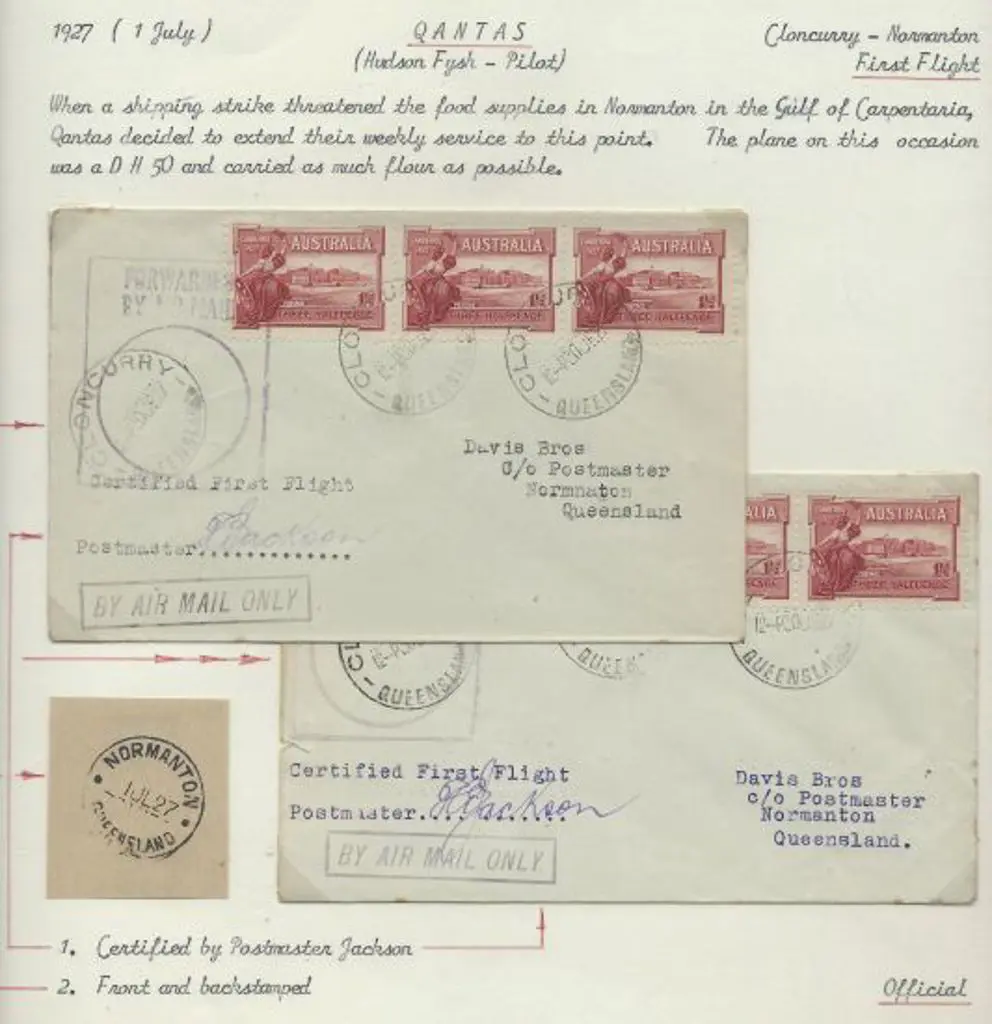 1927 (1st July) ditto but 2 Davis Bros covers, ... Image 1++
