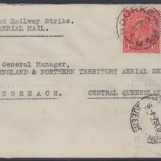 1927 (7th Sep) Bourke to Charleville cover flown ...