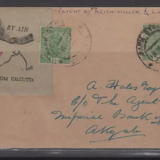 1927 (18th Dec) Calcutta to Akyab cover carried by ...