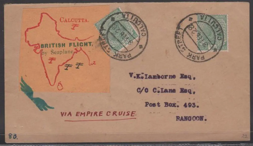 1928 (8th Feb) Calcutta to Rangoon stage of Capt. ... Image 1++