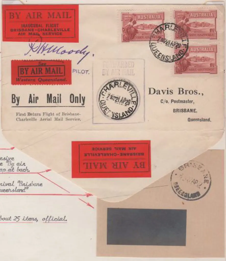1929 (21st April) Charleville to Brisbane Qantas ... Image 1++