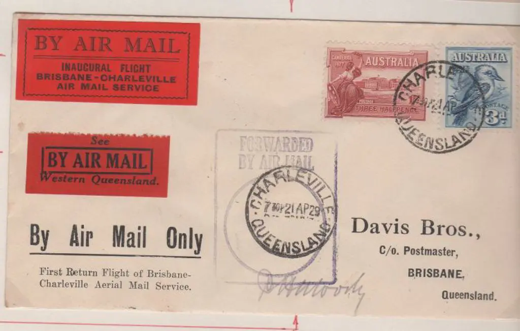 1929 (21st April) ditto but with 3d Kookaburra & ... Image 1++