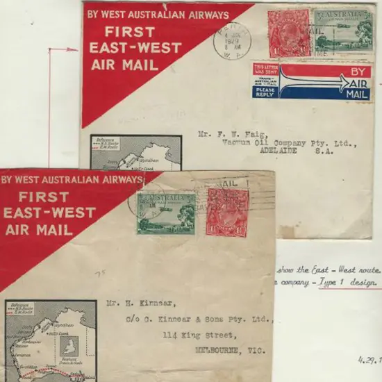 1929 (2nd June) Perth to Adelaide "First East ...