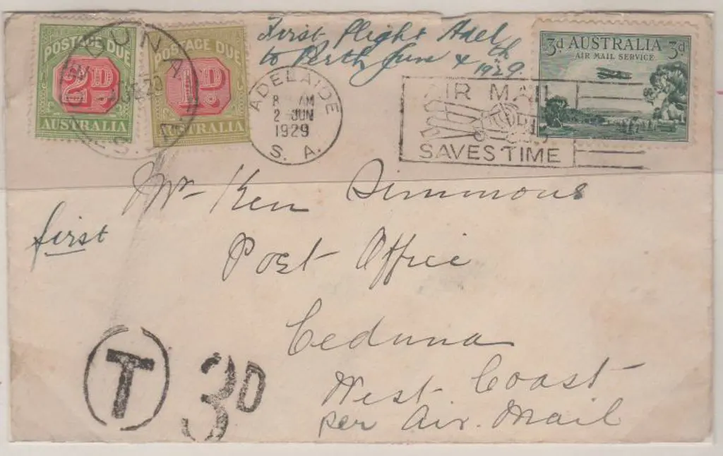 1929 (2nd June) Adelaide to Ceduna intermediate ... Image 1++