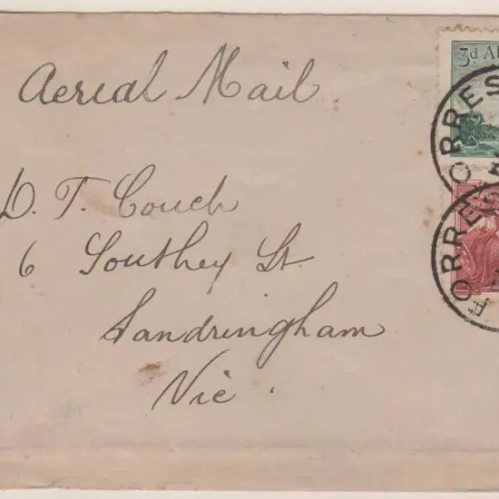 1929 (2nd June) Forrest to Perth via Adelaide ...