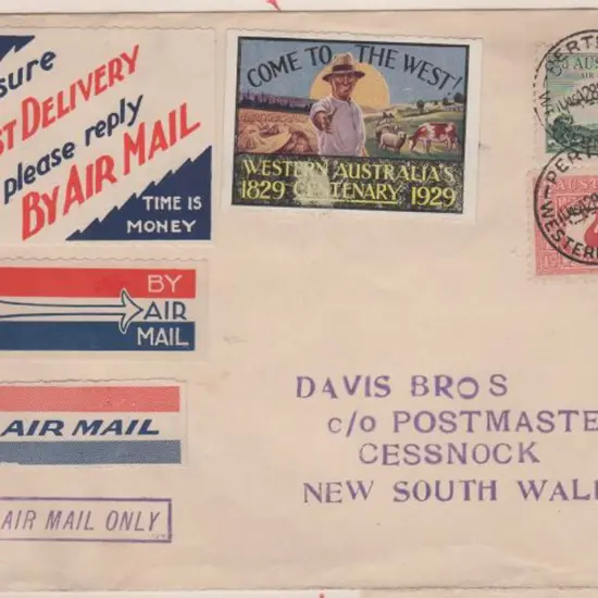 1929 (28th. Sept) Perth to Cessnock W.A.A. Davis ...