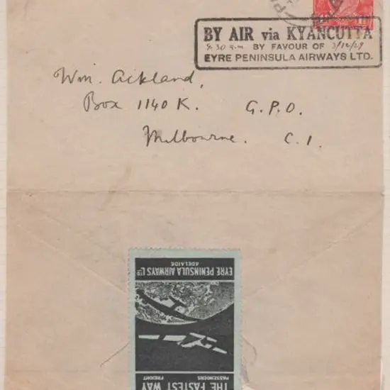 1929 (3rd Dec) ditto. Carried free of charge to ...