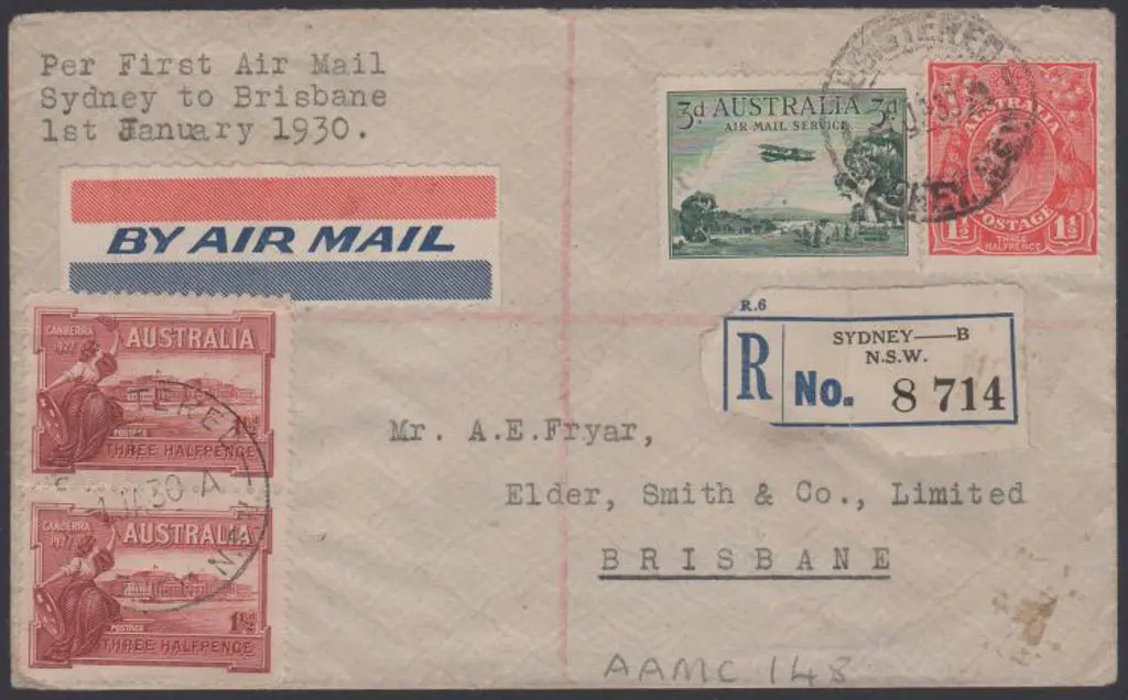 1930 (1st Jan) Sydney to Brisbane by ANA ... Image 1++