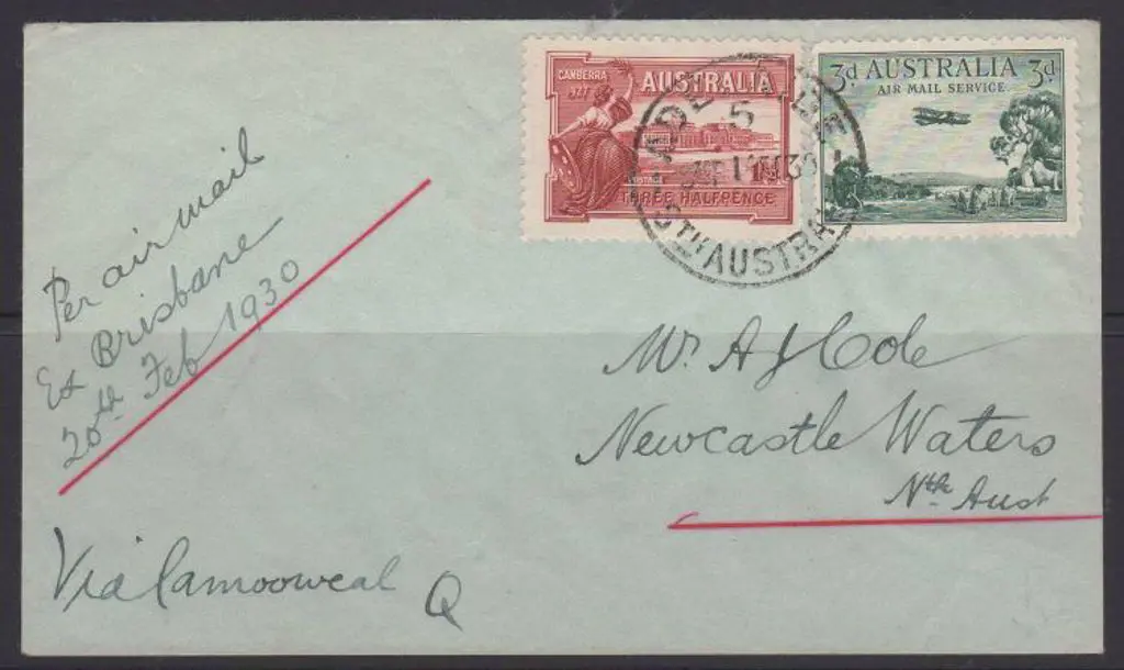 1930 (19th Feb) ditto but Camooweal to Newcastle ... Image 1++