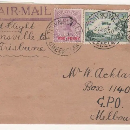 1930 (31st March) Townsville to Brisbane as above ...