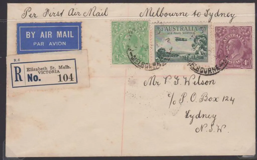 1930 (1st June) Melbourne to Sydney ANA First Air ... Image 1++