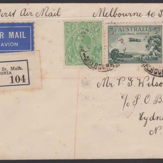 1930 (1st June) Melbourne to Sydney ANA First Air ...