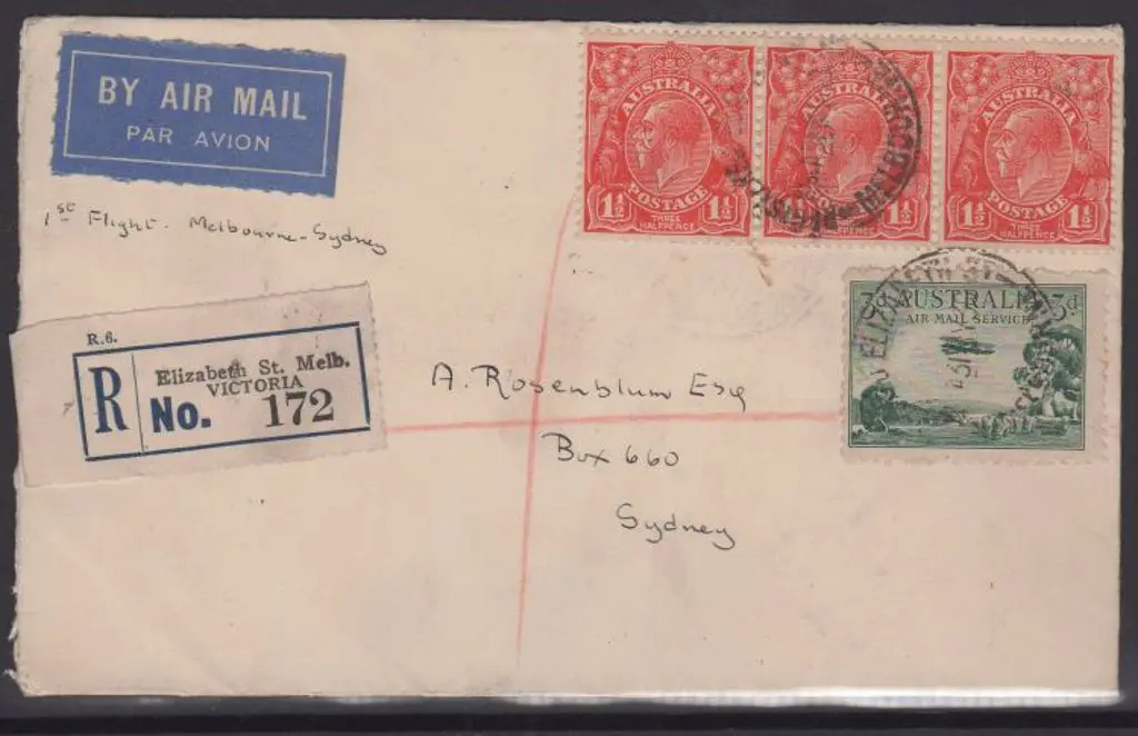 1930 (1st June) ditto with 3d Airmail & strip of 3 ... Image 1++