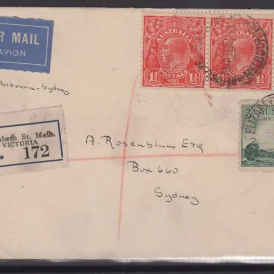 1930 (1st June) ditto with 3d Airmail & strip of 3 ...