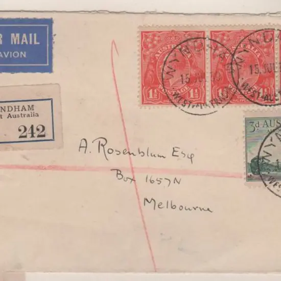 1930 (13th July) Wyndham to Derby W.A.A. ...