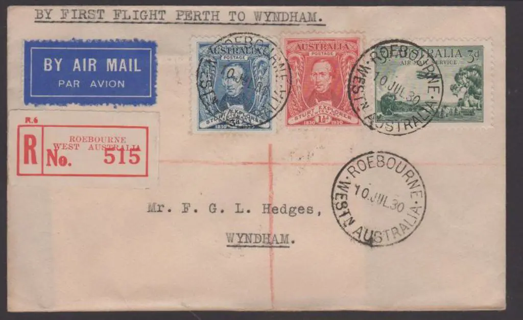 1930 (13th July) ditto but Roebourne to Wyndham ... Image 1++