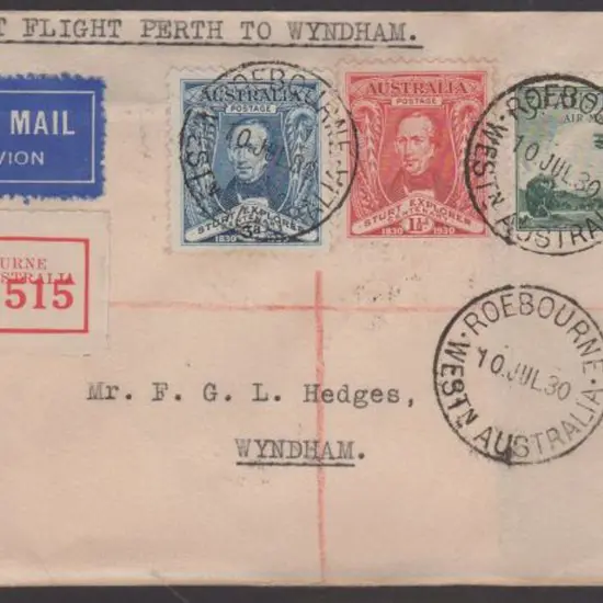 1930 (13th July) ditto but Roebourne to Wyndham ...