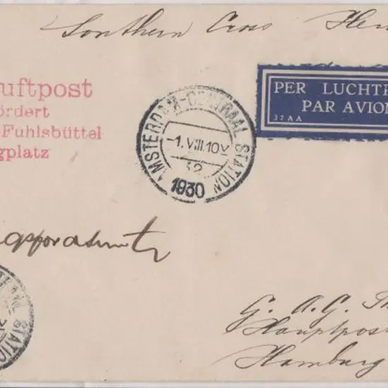 1930 (1st Aug) cover flown by Charles Kingsford ...