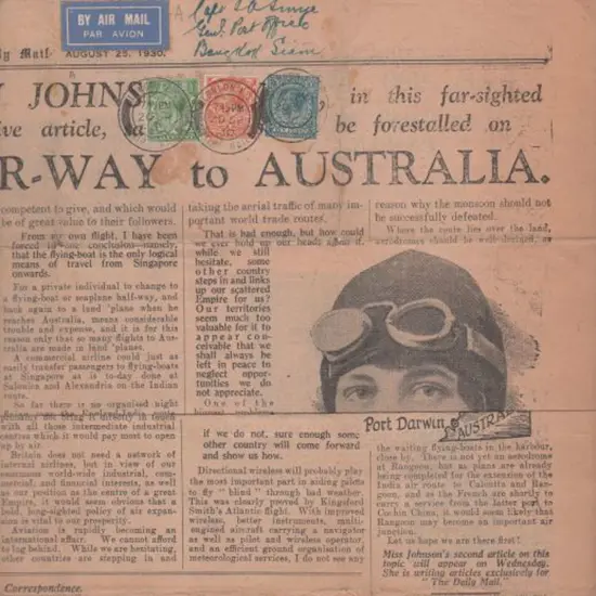 1930 (20th Sept) Daily Mail newspaper segment with ...