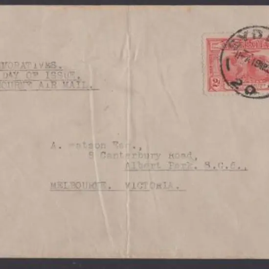 1931 (19th March) ditto but Sydney to Melbourne ...