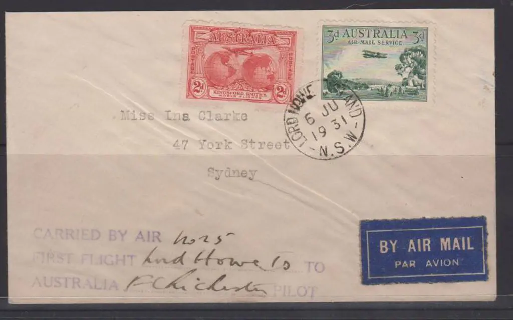 1931 (28th Mar) ditto but with 3d Airmail & 2d KS. ... Image 1++