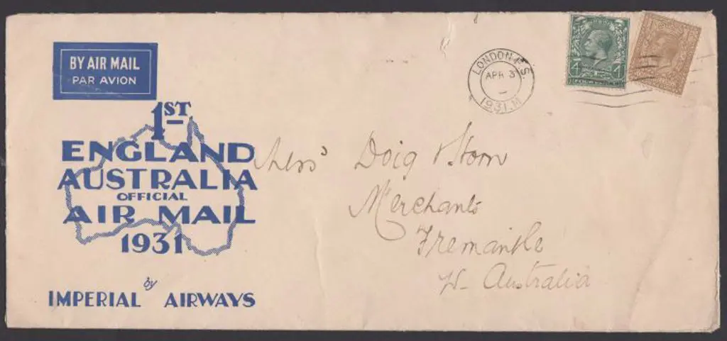 1931 (4th Apr) England to Australia First Official ... Image 1++