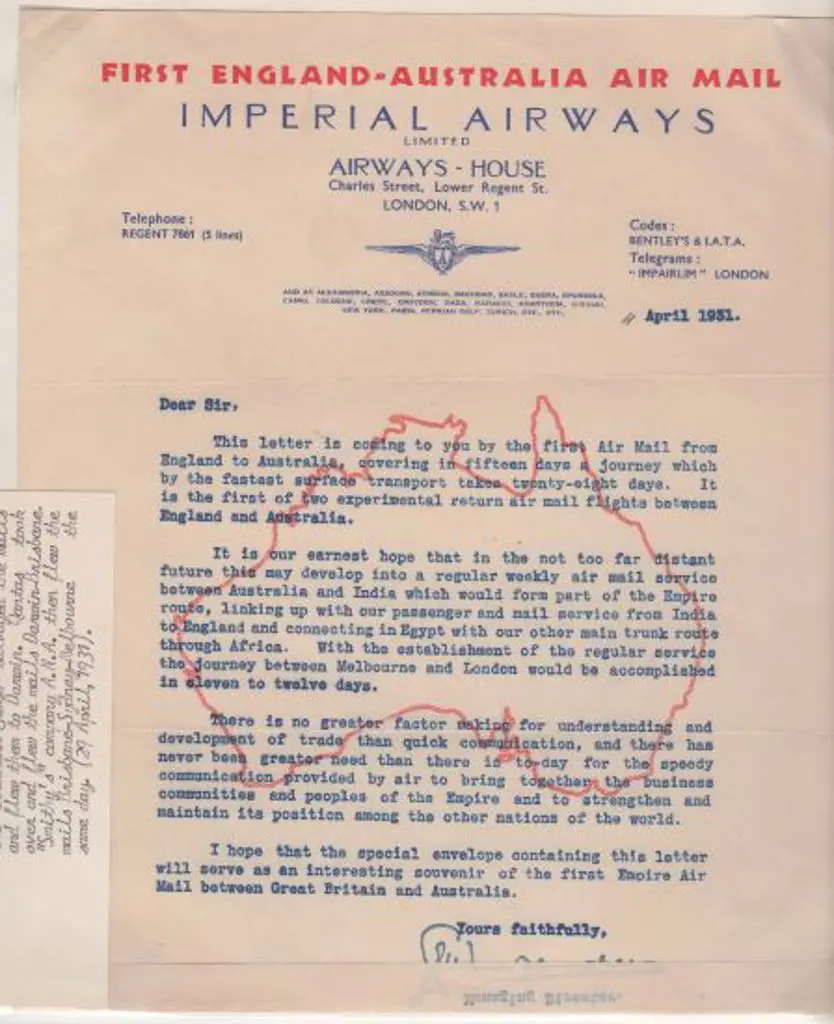 1931 (4th April) Imperial Airways original ... Image 1++