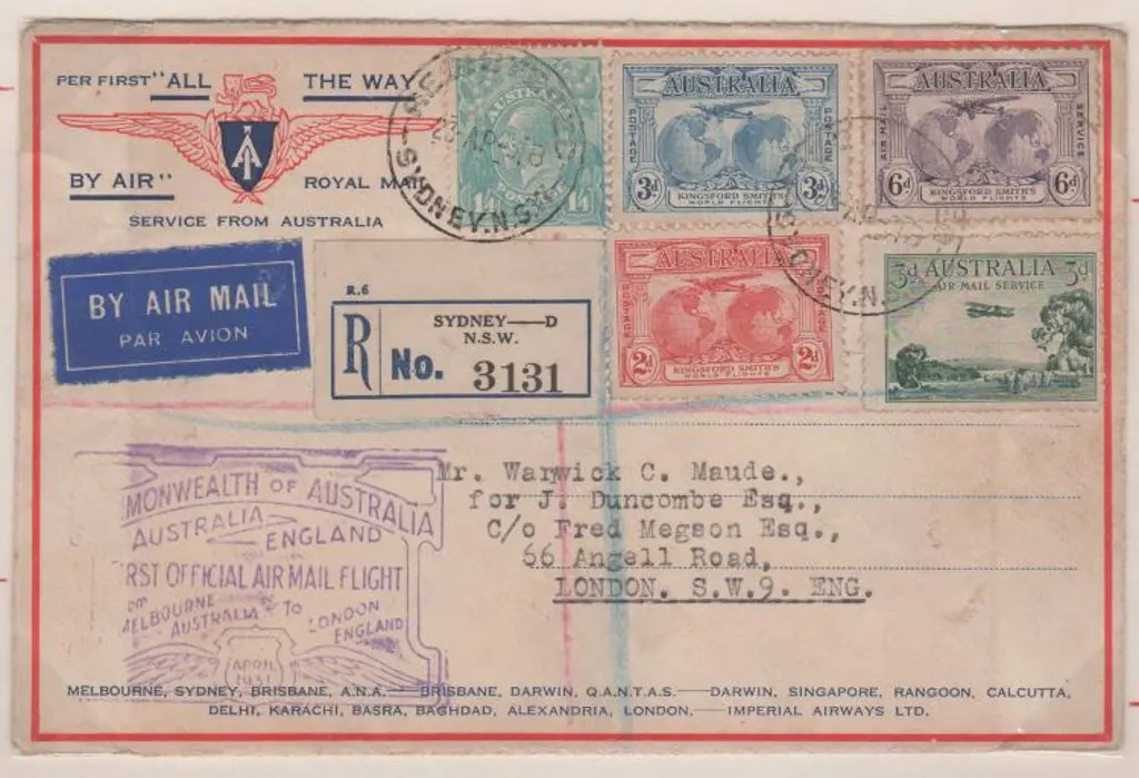 1931 (23rd April) Sydney to London Imperial ... Image 1++