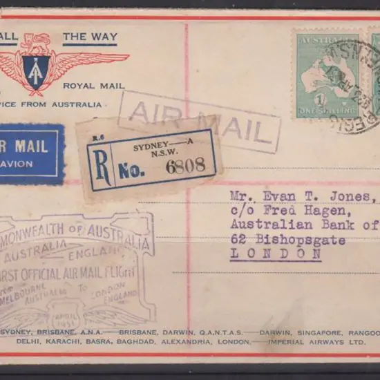 1931 (23rd April) ditto. Also Sydney Registered ...