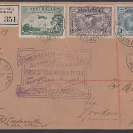 1931 (23rd April) ditto but plain long cover ...