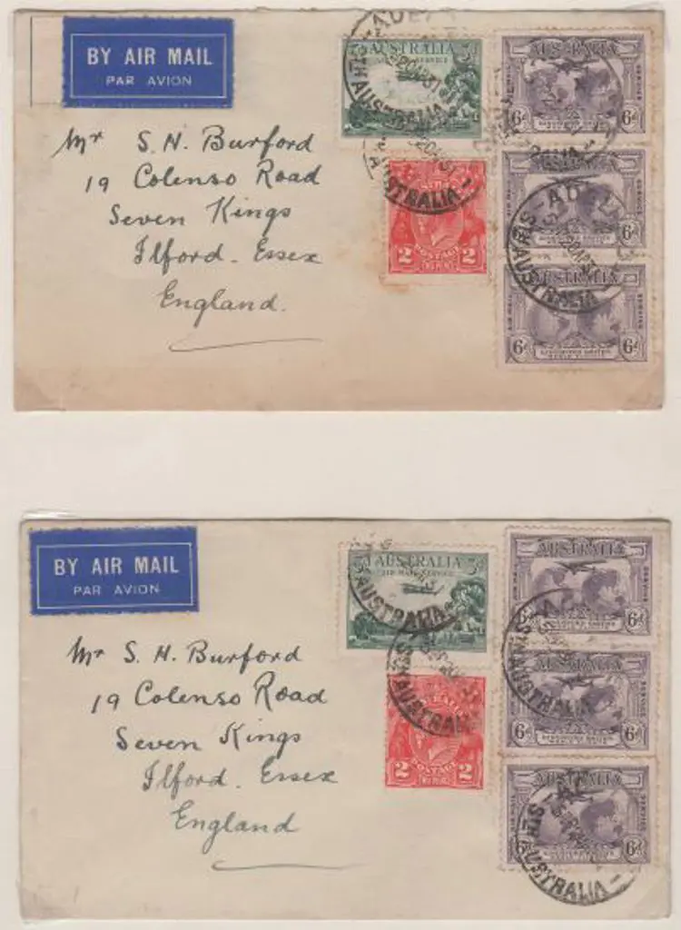 1931 (23rd April) ditto but 2 covers. Both with 2d ... Image 1++