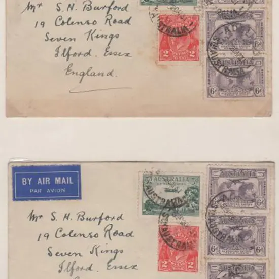 1931 (23rd April) ditto but 2 covers. Both with 2d ...