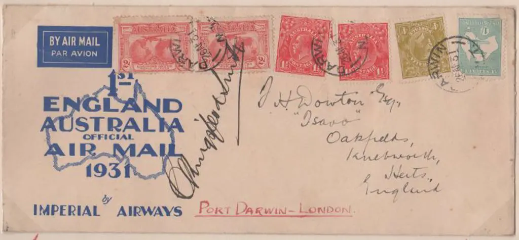 1931 (23rd April) ditto but from Darwin to London ... Image 1++