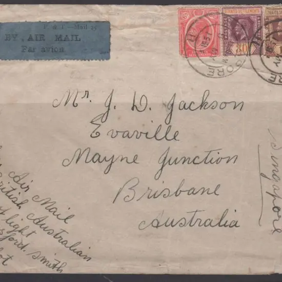 1931 (25th Apr) Singapore to Australia on Second ...