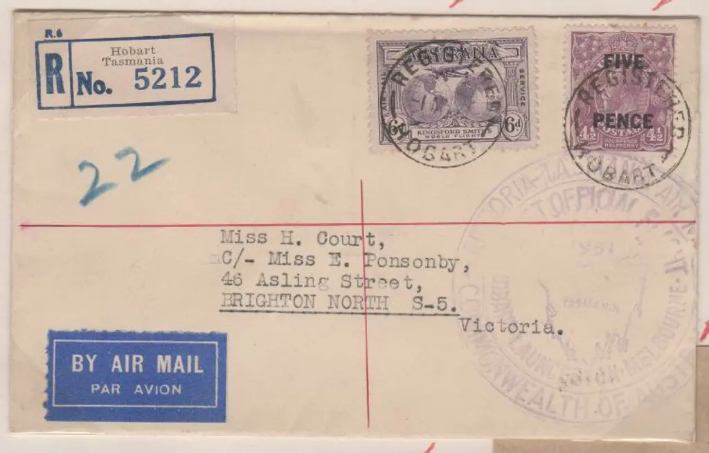 1931 (1st May) Hobart to Melbourne A.N.A. ... Image 1++