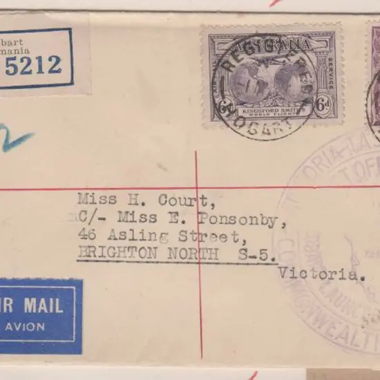 1931 (1st May) Hobart to Melbourne A.N.A. ...