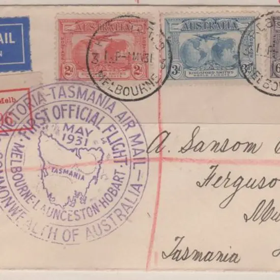 1931 (1st May) Melbourne to Hobart A.N.A. Ltd ...