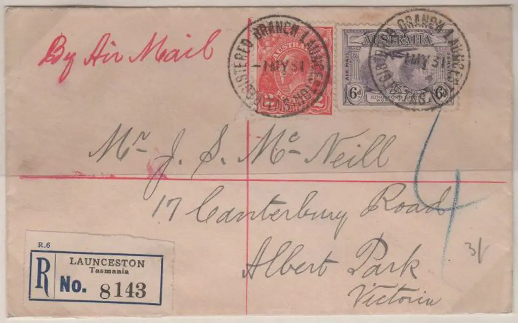 1931 (1st May) Launceston to Melbourne by A.N.A. ... Image 1++