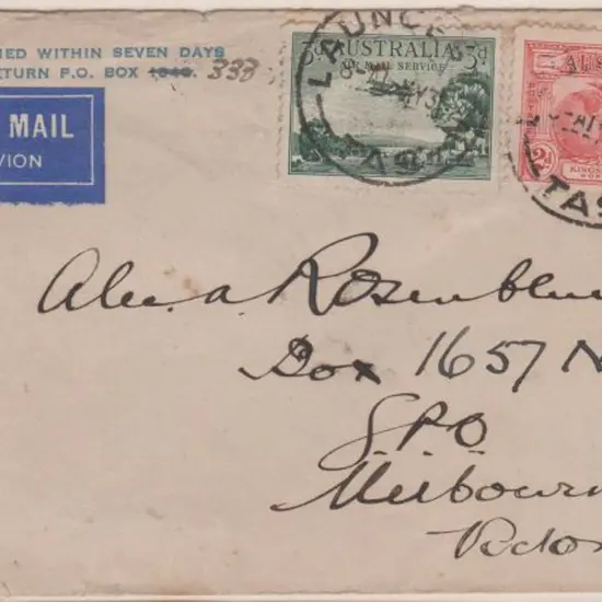 1931 (1st May) ditto. Company env with 3d Airmail ...