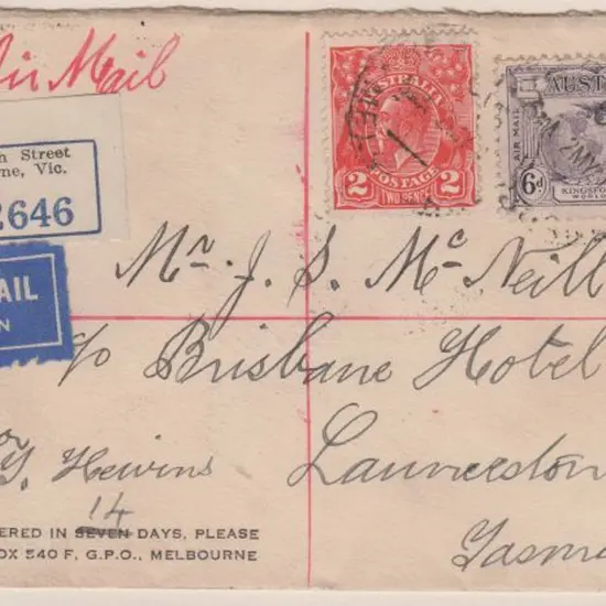 1931 (1st May) ditto but a registered cover with ...