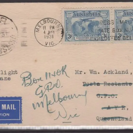 1931 (12th May) Brisbane to Ayr intermediate from ...
