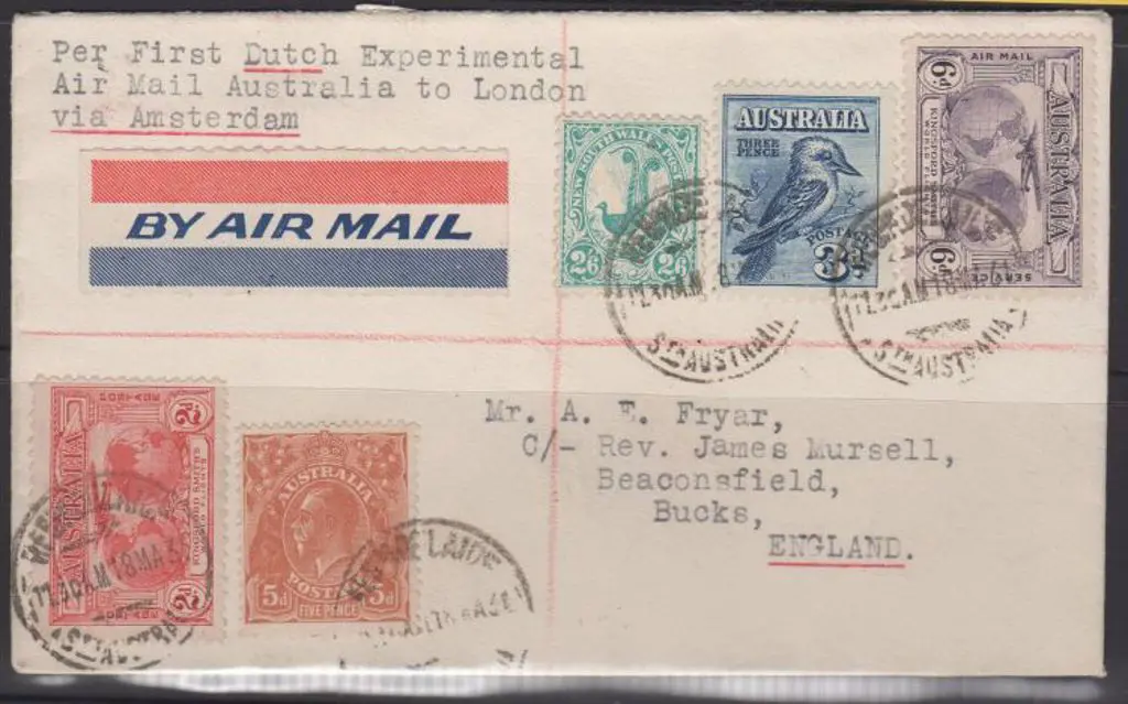 1931 (22nd May) Australia to England Adelaide Reg ... Image 1++