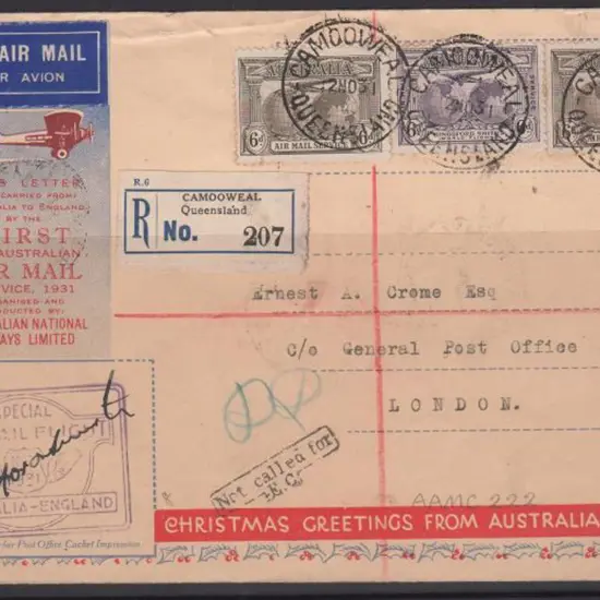 1931 (19th Nov) ditto also on ANA env but ...