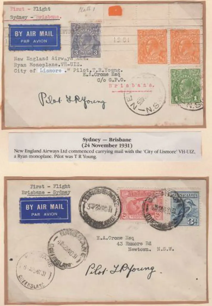 1931 (24th Nov) Sydney to Brisbane & return New ... Image 1++
